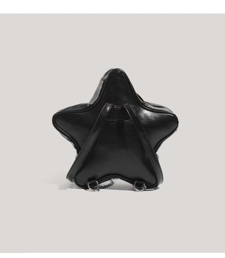 Y2K Star Black Backpack