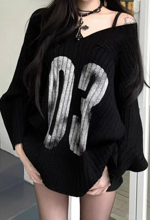 Punk style off shoulder top