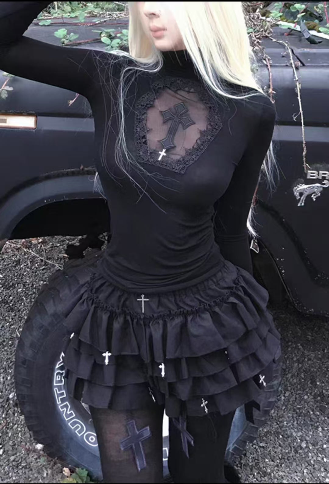 Gothic style retro top