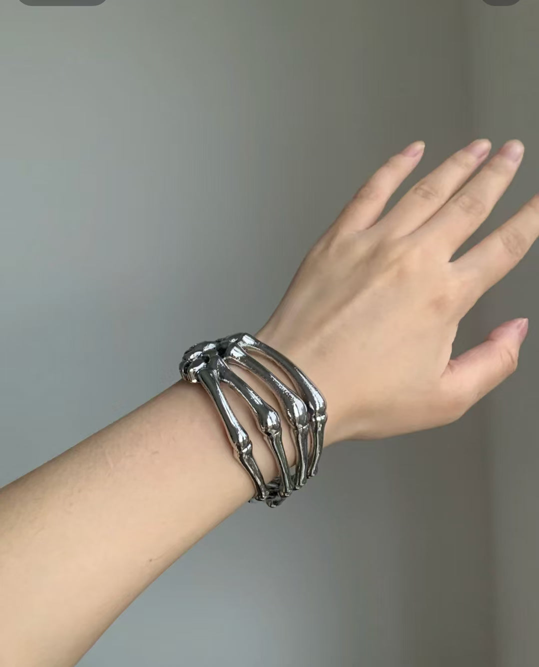 "Skeleton Hand" Bracelet - Y2K Jewelry, Punk Bracelet, Gothic Style