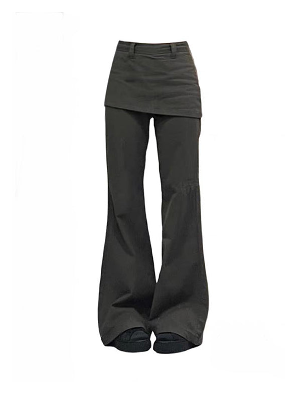 Y2K retro layered pants with 2000s vintage streetwear look