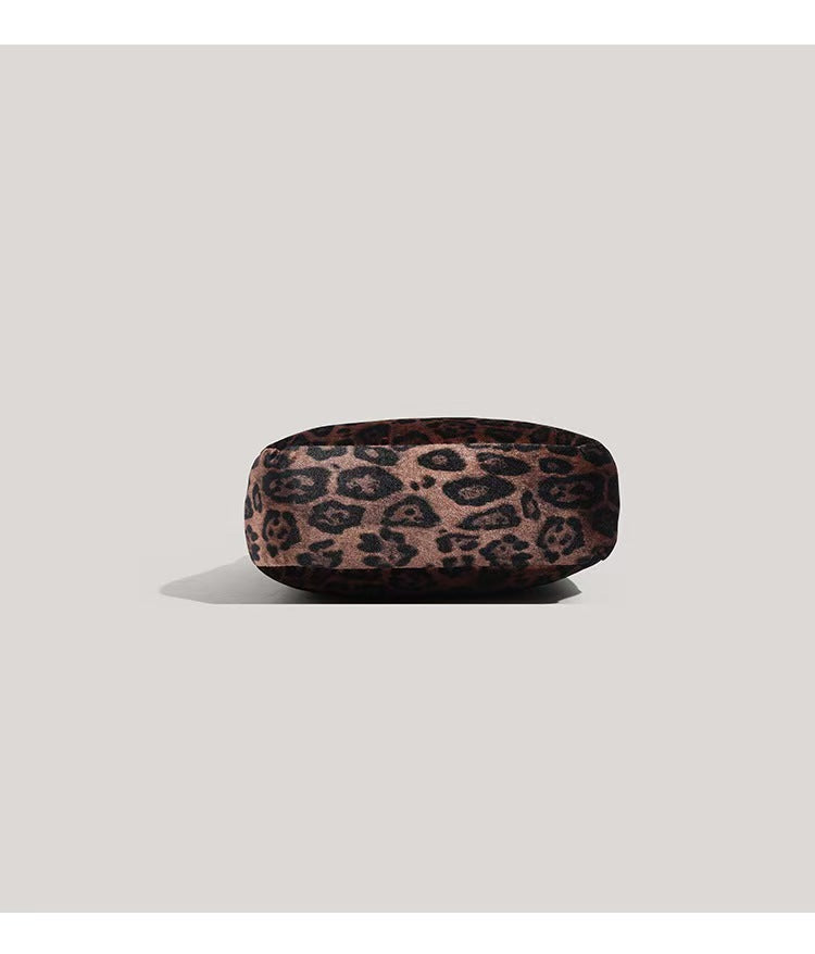 Y2K leopard print shoulder bag