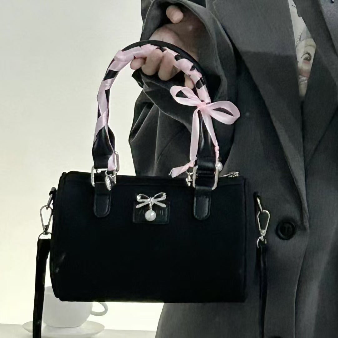 Y2K silk ribbon messenger bag