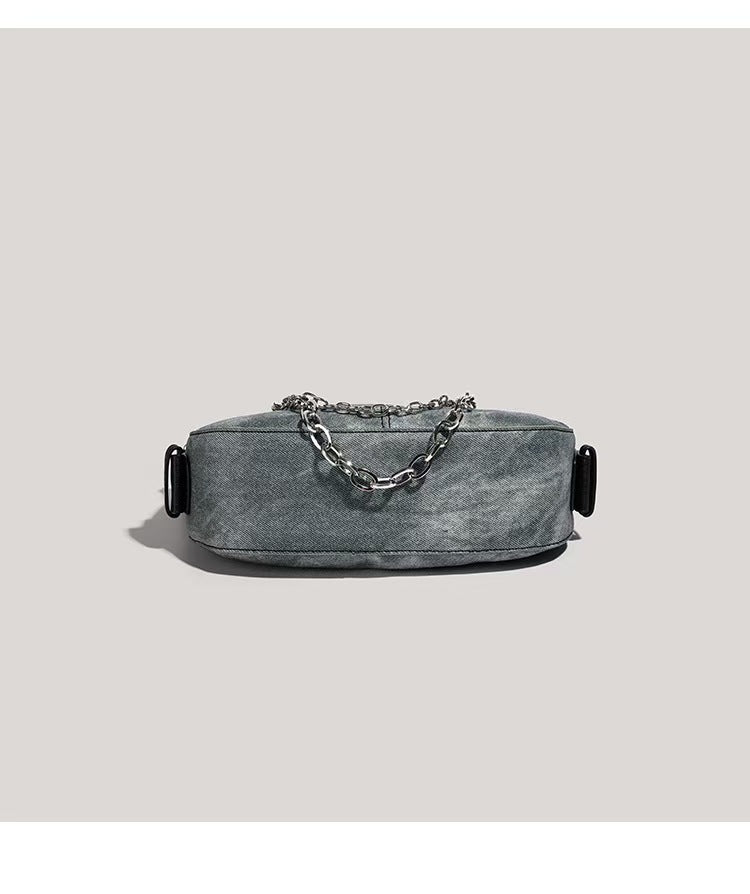Y2K denim shoulder bag