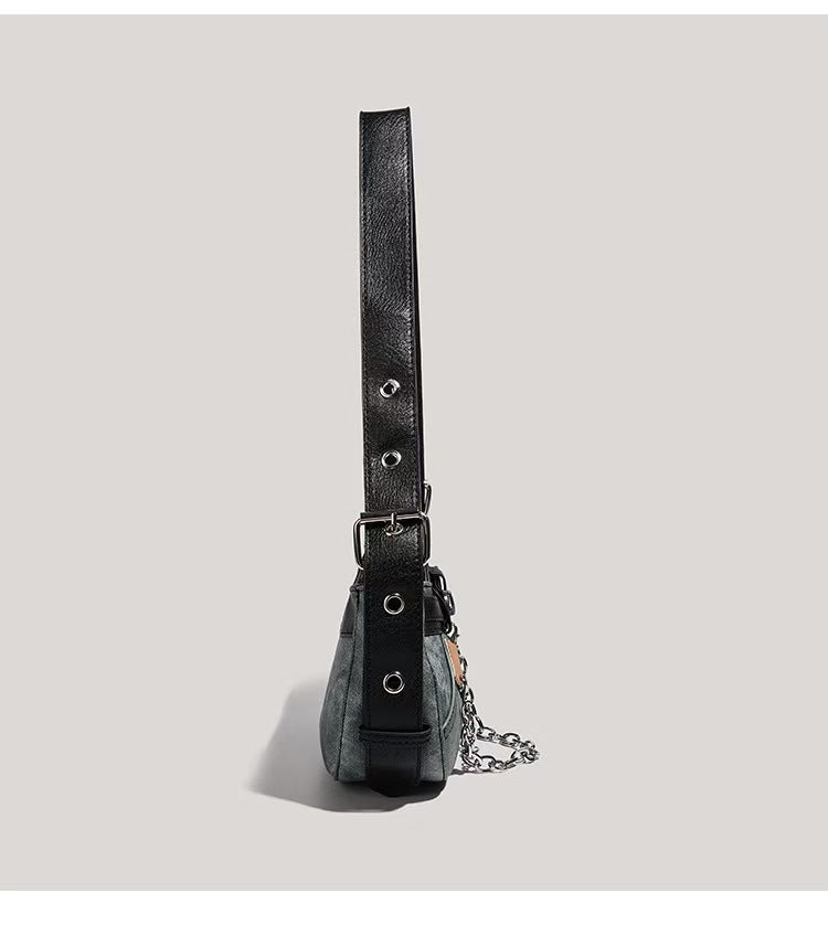 Y2K denim shoulder bag