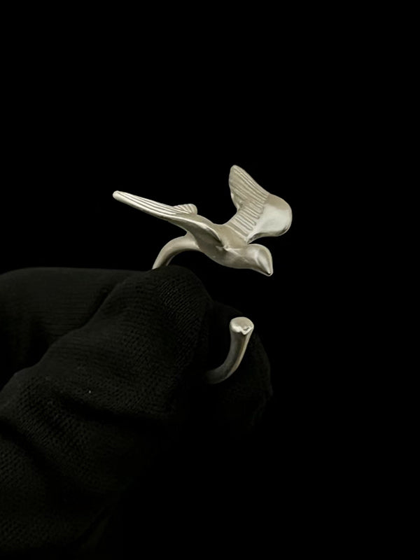 Y2K gothic male rings with Greek mythology symbols and oxidized steel textures