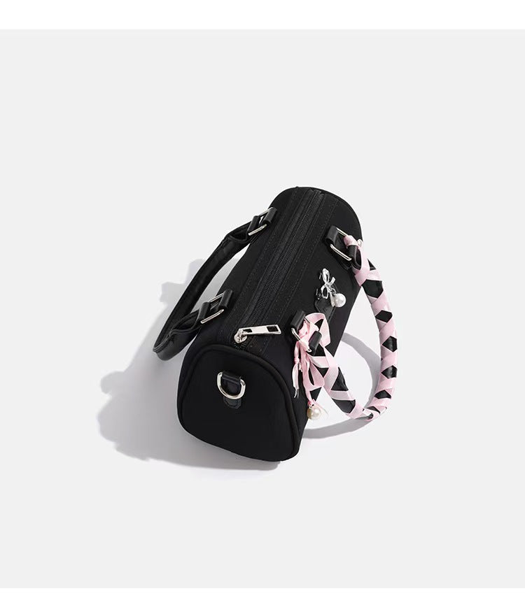 Y2K silk ribbon messenger bag