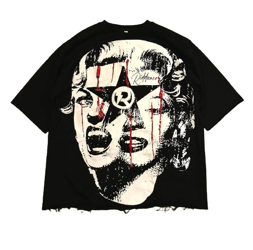 Y2K couple cowgirl shirts with holographic rodeo motifs and biker jacket distressing