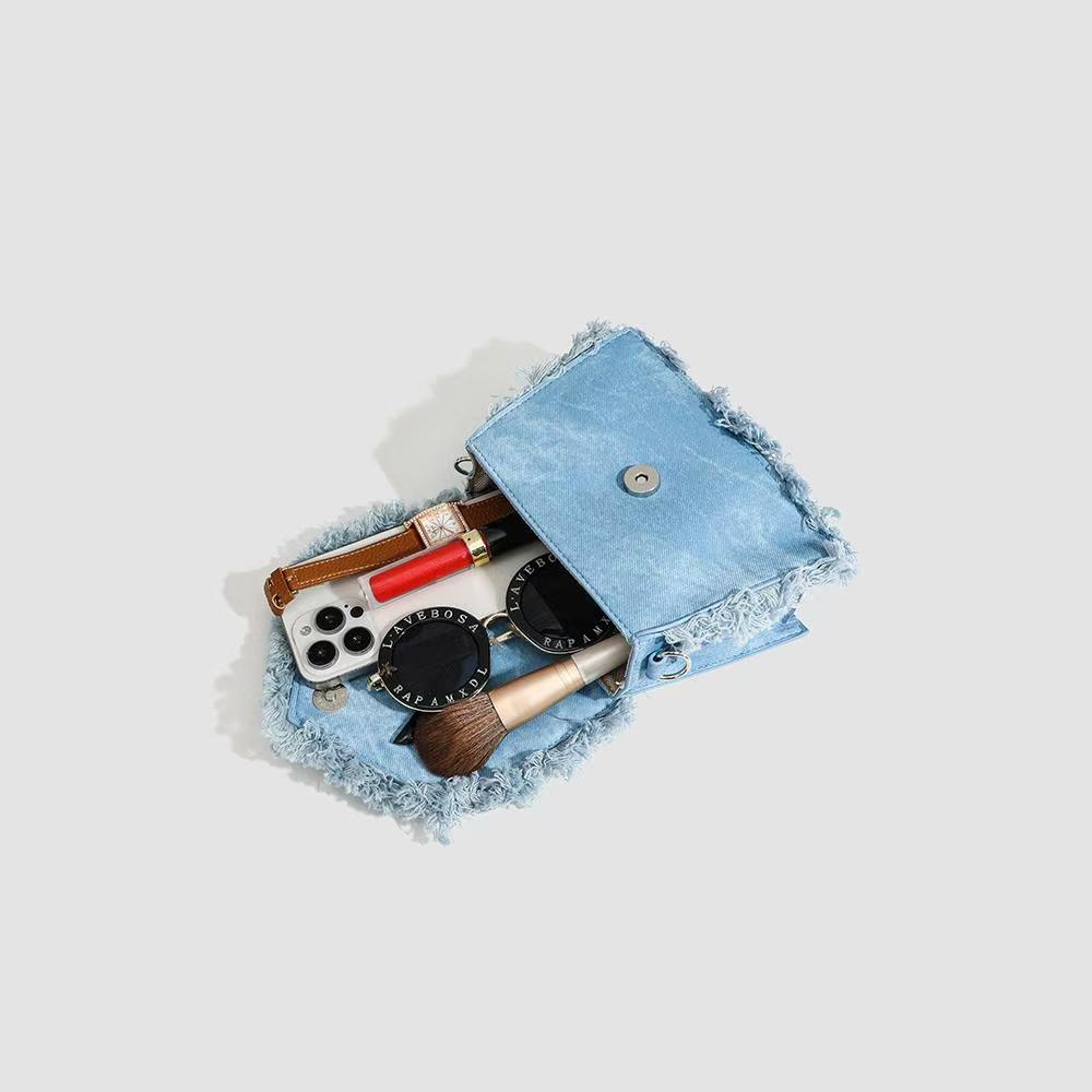 Y2K Blue tassel shoulder bag