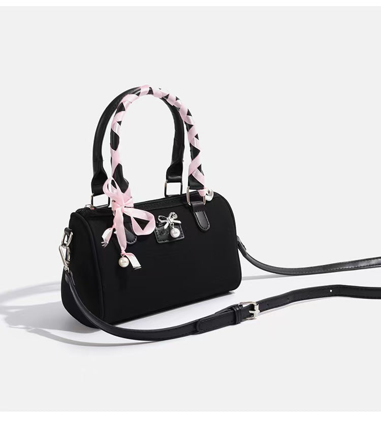 Y2K silk ribbon messenger bag