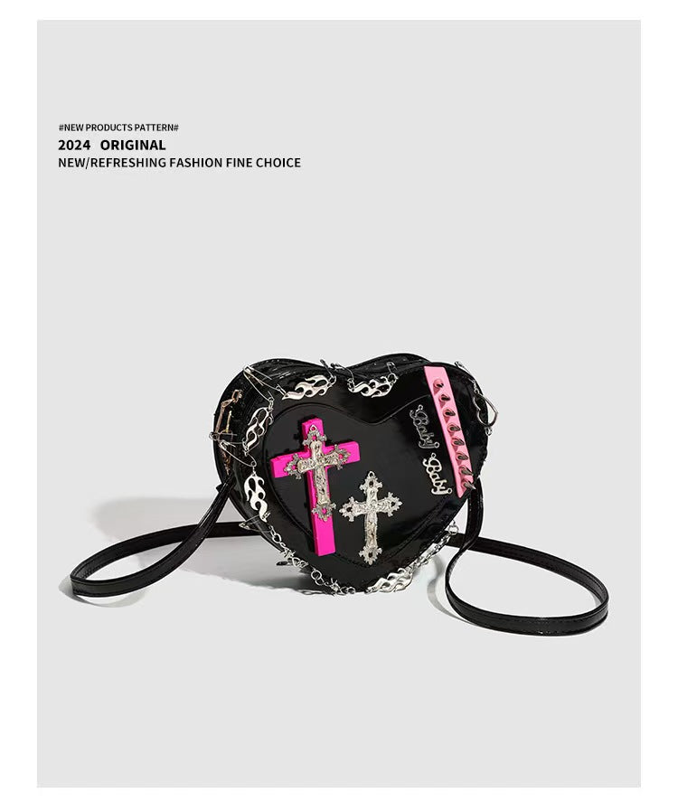 Y2K gothic style Cross messenger bag