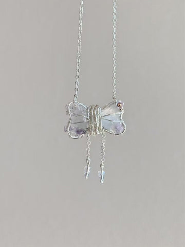 "Bow" Crystal Pendant