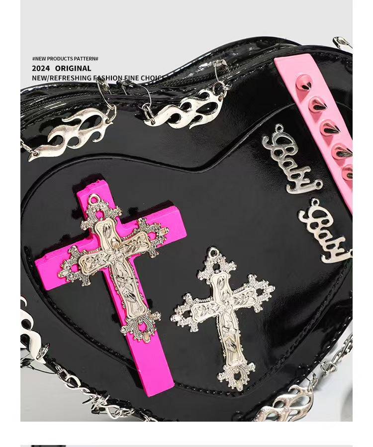 Y2K gothic style Cross messenger bag