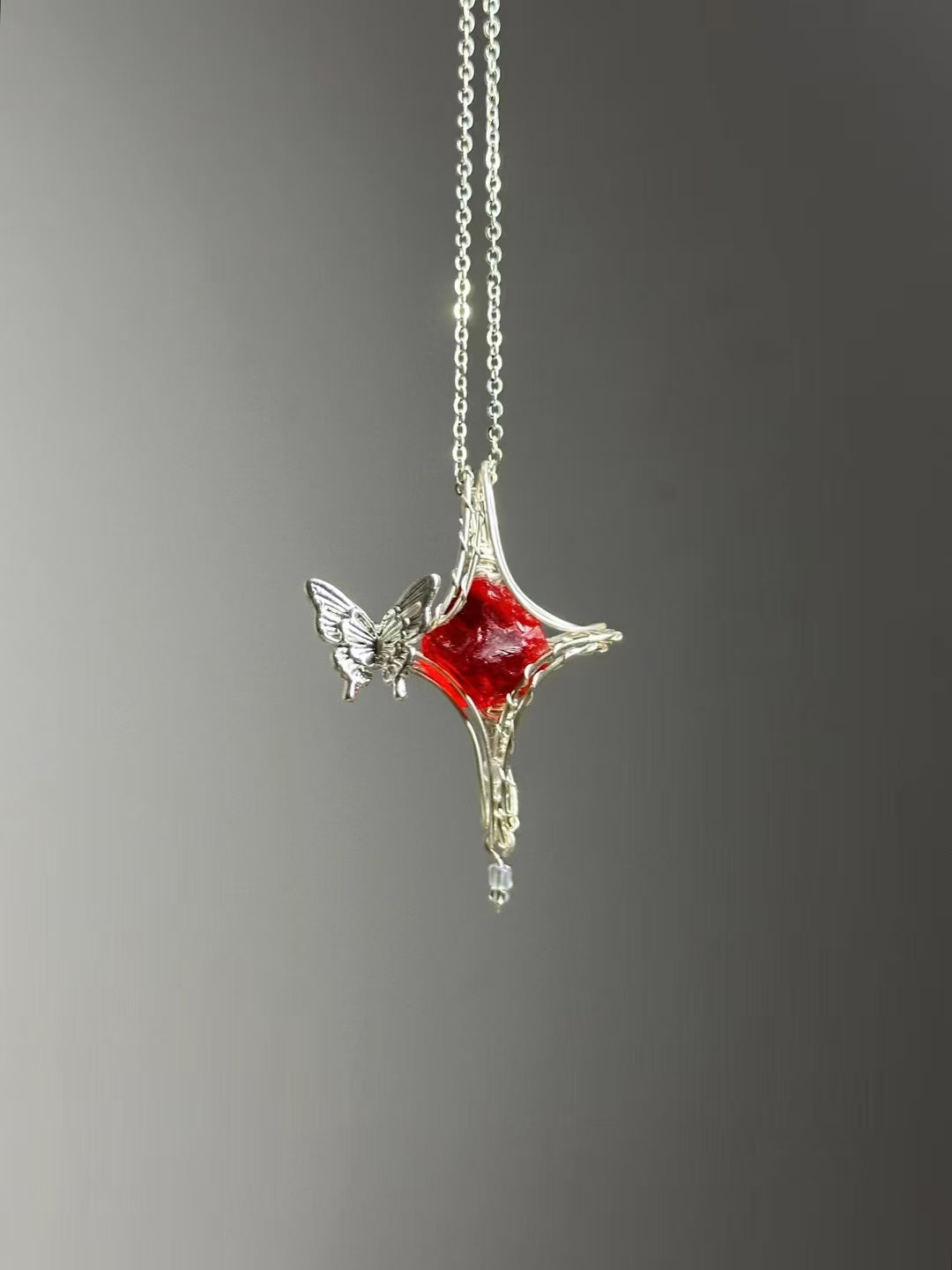 "Red wine" Crystal Pendant