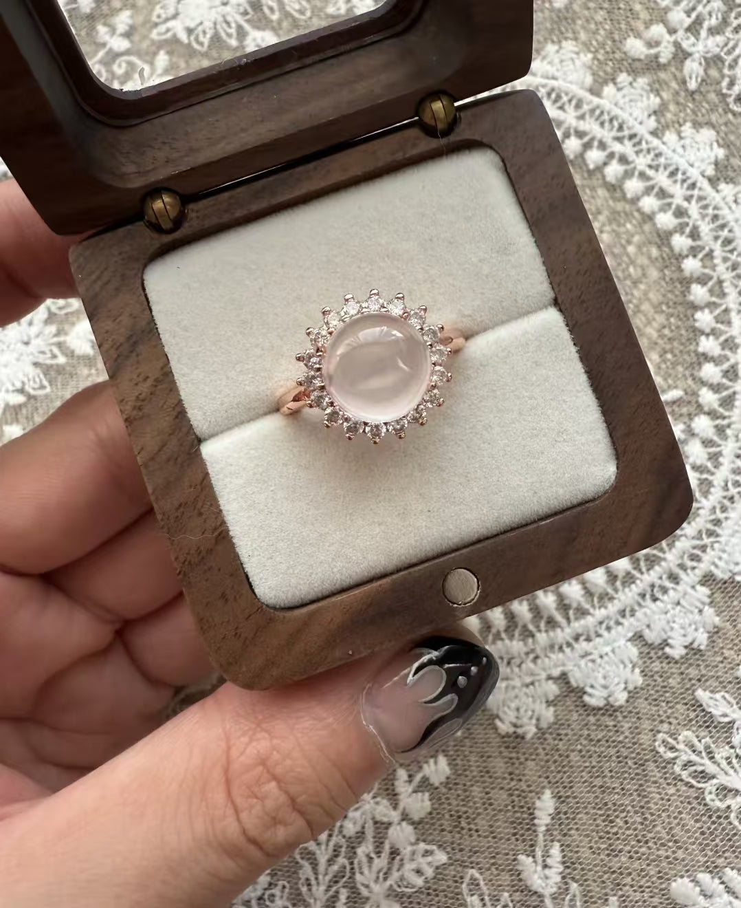 "Pink" Crystal Ring