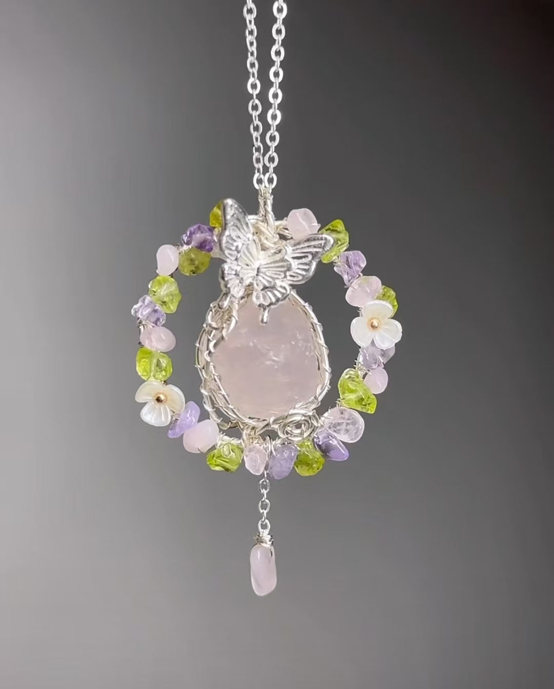 "Garden" Crystal Pendant