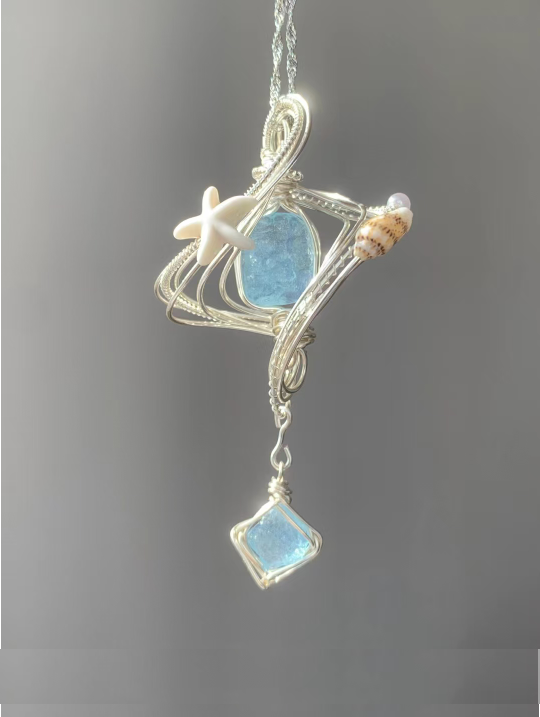 "Beach" Crystal Pendant